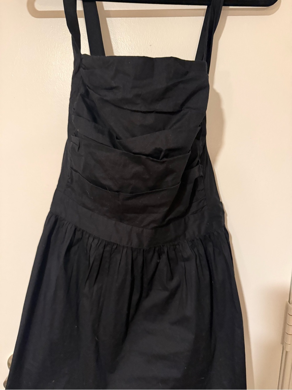 NWT Free People Black Pleated Bodice Midi Dress